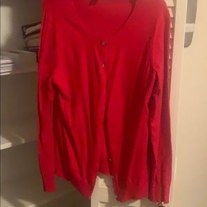 Red Boyfriend Cardigan
